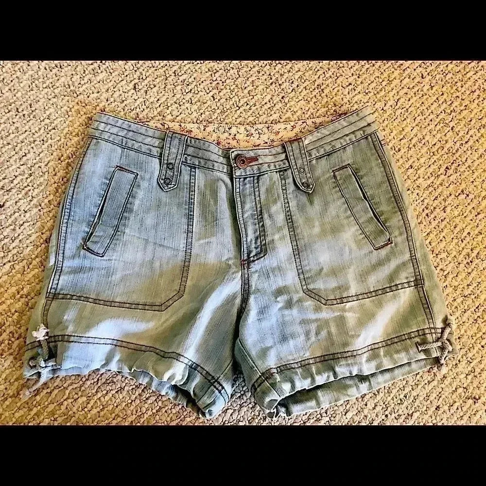 Ruff Hewn pull strings jean shorts size 8